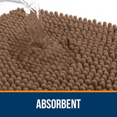 OLANLY Bathroom Rugs 34x21, Extra Soft Absorbent Chenille Bath Rugs - Image 4