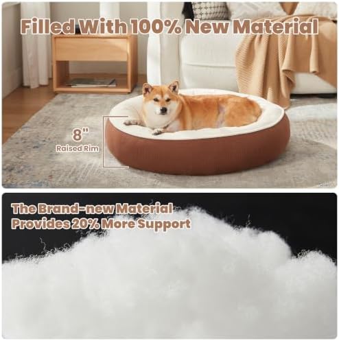 33 in Soft Touch Fleece Donut Dog Bed - Image 4