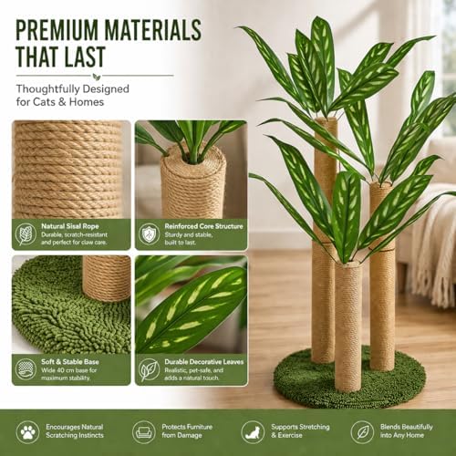 LEMONDA 31.5Inch Cat Scratching Post, Cat Scratcher Tree - Image 4