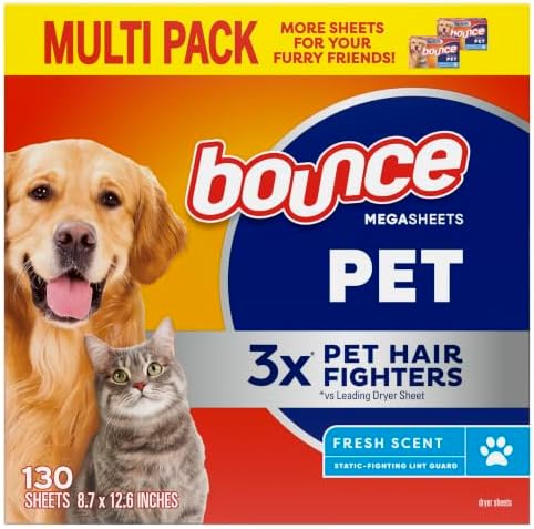 Bounce Pet Hair and Lint Guard Mega Dryer Sheets by Bounce