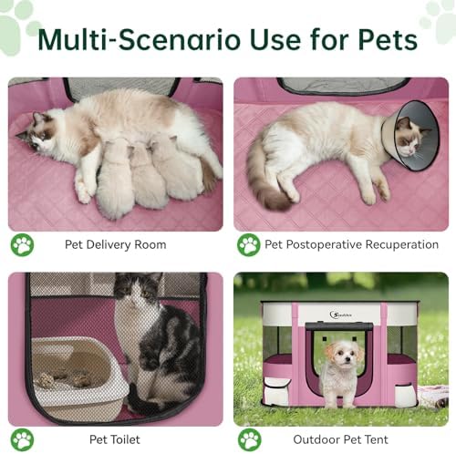 Siedihit 28" Dog Playpen, Cat Puppy Pen, Pet Portable Crate Indoor Outdoor - Image 3