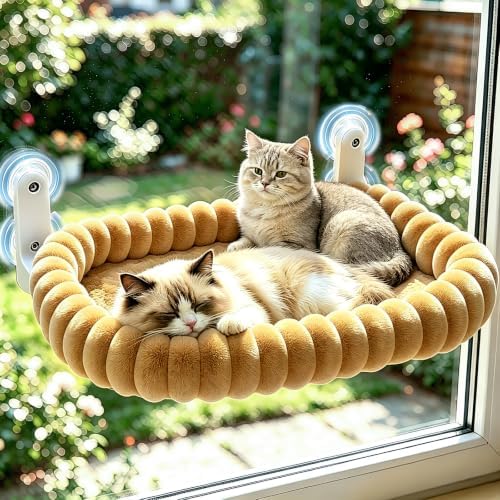 IPOW Cat Window Perch Cordless Foldable Cat Hammock Bed by IPOW