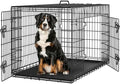 Yaheetech 48inch Double Door Dog Crate w/Divider, Collapsible Metal Kennel by Yaheetech