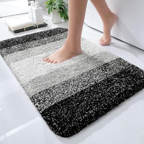 OLANLY Small Bathroom Rugs 24x16, Extra Soft Absorbent Microfiber Bath Rugs by OLANLY
