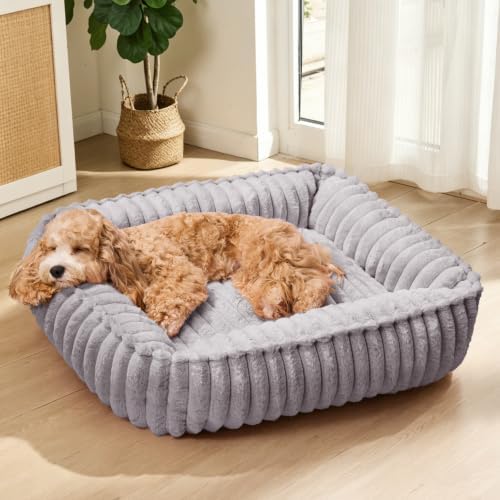 Orthopedic Large Dog Bed Calming Pet Sofa Bed 32''x24'' Grey by Unknown