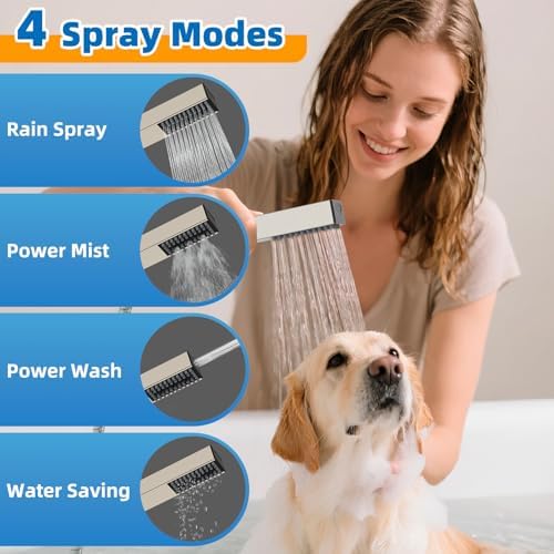 Hibbent cUPC Certified All Metal Dog Sprayer Attachment Set, Brushed Nickel - Image 2