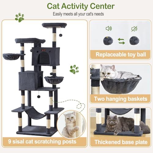74in Cat Tree Tower for Indoor Cats - Image 5