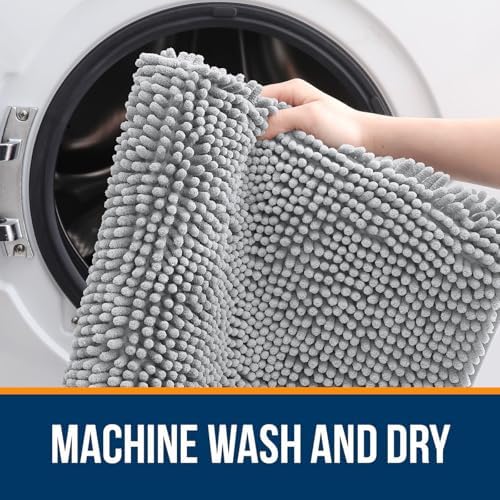 OLANLY Bathroom Rugs 30x20, Extra Soft Absorbent Chenille Bath Rugs - Image 5