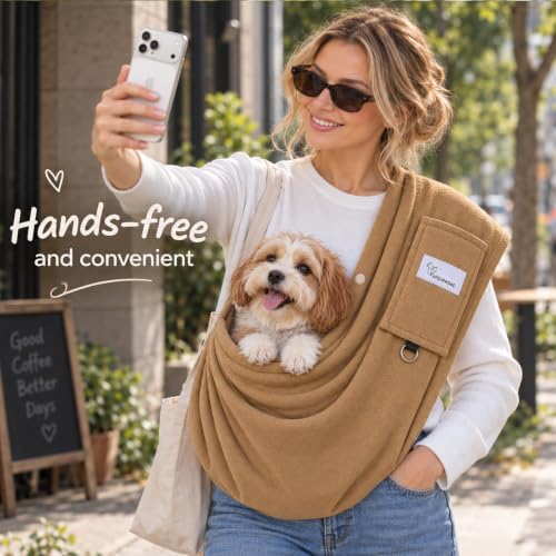 Cat Sling Carrier & Pet Sling for Small Dogs & Cats 3-14 lbs - Image 2