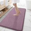 OLANLY Memory Foam Bathroom Runner Rug 47x20, Absorbent Long Mat, Deep Plum by OLANLY