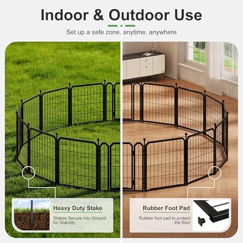 Indoor Dog Playpen, 24 Inch Metal Puppy Playpen, 8 Panels - Image 6