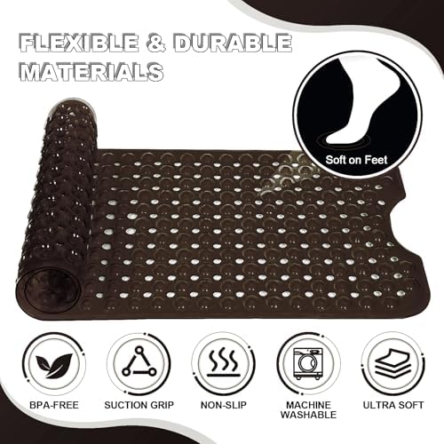 Bathtub and Shower Mats, 40x16 Inch Extra Large Non Slip Soft Bath Tub Mat - Image 5