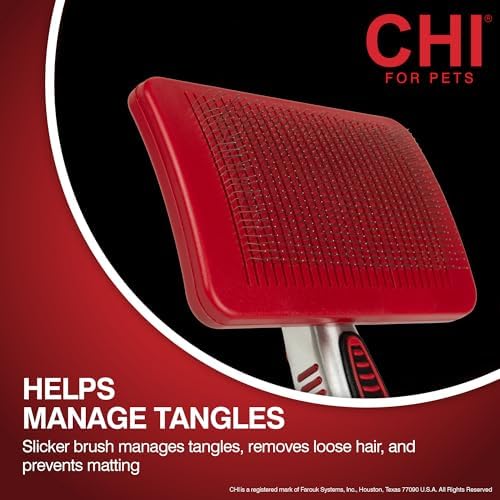 CHI for Dogs Self-Cleaning Slicker Dog Brush, Large Size - Image 3