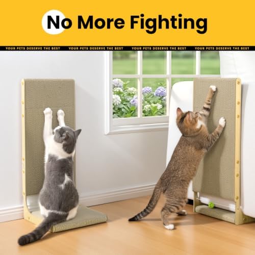 Conlun Cardboard Cat Scratcher, 25.6" L-Shaped Scratch Pad - Image 2
