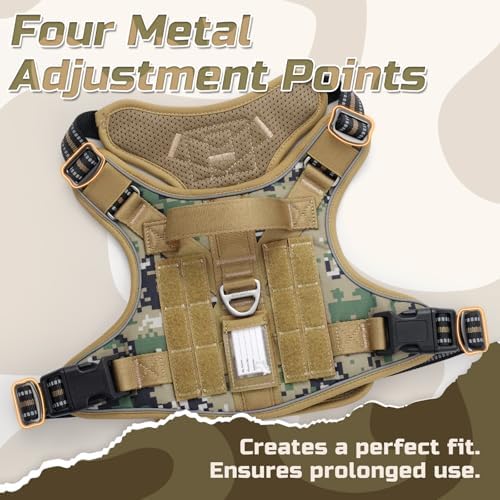 rabbitgoo Tactical Dog Harness for Medium, No Pull Military Service Vest - Image 6