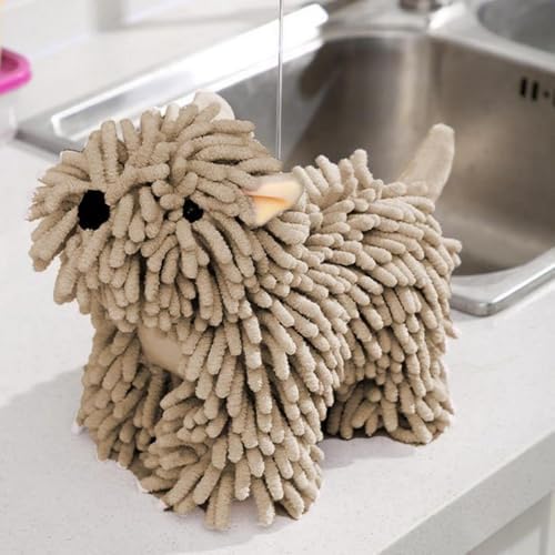 Chenille Hand Towel, Soft Absorbent Chenille Ball Towel, Microfiber Towels - Image 3