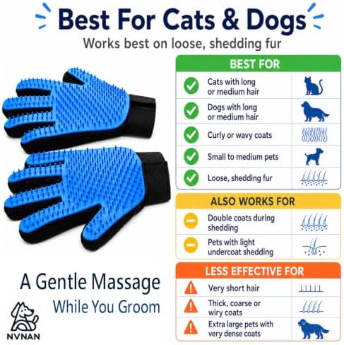 NVNAN Pet Hair Removal Glove for Dogs & Cats - Image 5