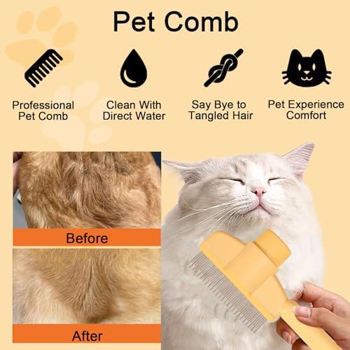 Dogs and Cats Comb with Release Button, Pet Hair Removal Tools with Safe - Image 3