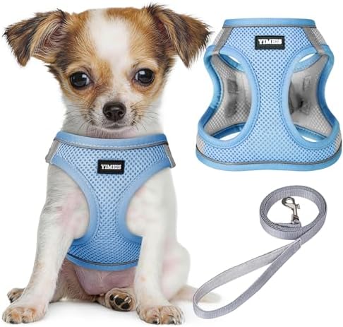 No Pull Dog Puppy Harness and Leash Set Reflective Mesh Vest Large by YIMEIS