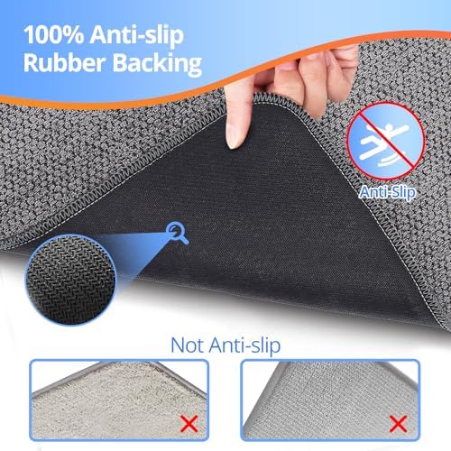 Bathroom Rugs 17x27Inch, Thin Bath Mat - Image 4