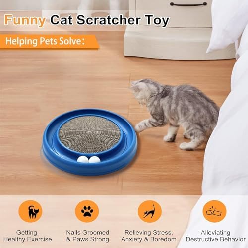 Cat Scratching Board for Indoor Cats, Scratch Pad Pro for Cats, Round Cat - Image 4