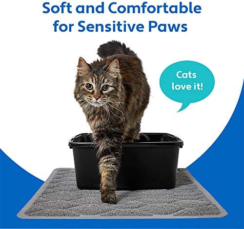 MIGHTY MONKEY Waterproof Cat Litter Box Mat, BPA Free, 35x23 Slate Gray - Image 4