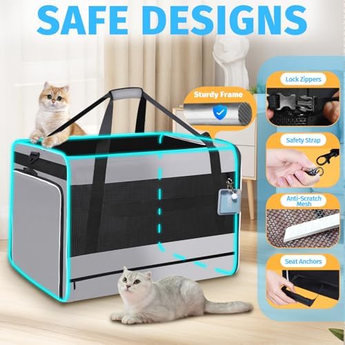 Petskd Side Expandable Extra Large Cat Carrier - Image 6