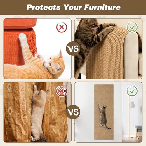 FHTONGE Extra Tall Thickened Cat Wall Climbing Carpet - Image 3
