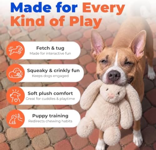 Best Pet Supplies Bunny Buddy Squeaky Plush Dog Toy - Image 4