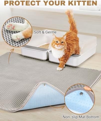 Fostanfly Cat Litter Mat, Machine Washable, Extra Large XL 45"x27" - Image 4