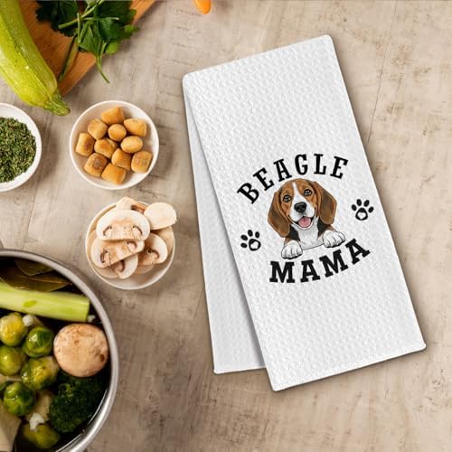 Beagle Kitchen Towels, Dog Mama Beagle Gifts - Image 3