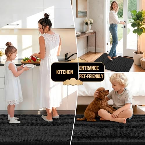 OLANLY Thick Chenille Bathroom Runner Rugs 59x20, Absorbent Bath Mat - Image 6