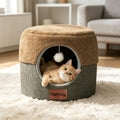 2-in-1 Cat Bed Cave, Cozy Covered Cat Beds by Unknown
