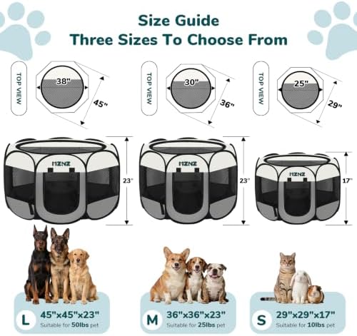 Pet Puppy Dog Cat Playpen, Large Dog Tent Crates Cage Indoor/Outdoor, Portable - Image 2