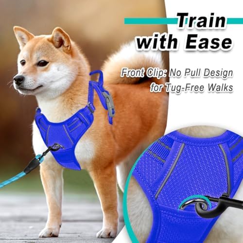 BARKBAY Dog Harness for Medium Sized Dog No Pull Mesh 2 Clips Dog Vest - Image 2