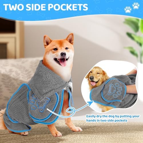 SlowTon Dog Bathrobe Drying Coat – Super Absorbent Fast Drying - Image 6