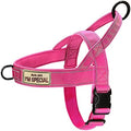 No Pull Dog Harness Pink for Small Medium Large Sized Dog, Reflective Escape by QIFBYFB