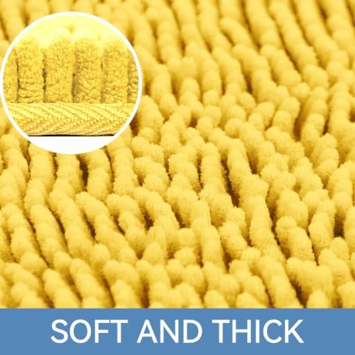 Bcoimo 48x30 Chenille Bath Mat – Non-Slip - Image 3