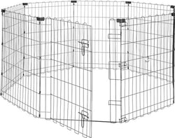 Amazon Basics Portable Foldable Octagonal Metal Exercise Dog Playpen, by AmazonBasics