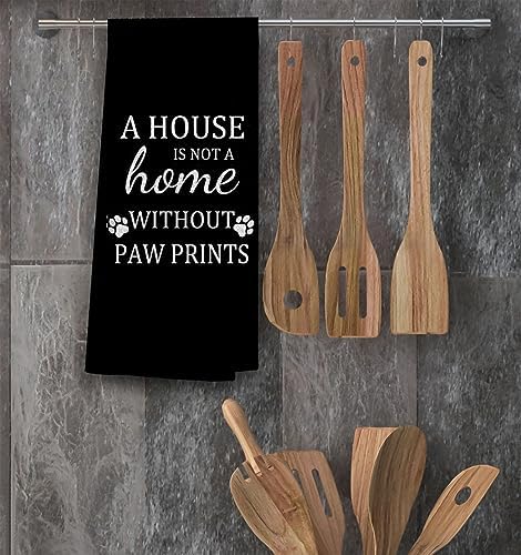TNUW Dog Themed Kitchen Towels 16″×24″, A House is Not A Home Without Paw - Image 3
