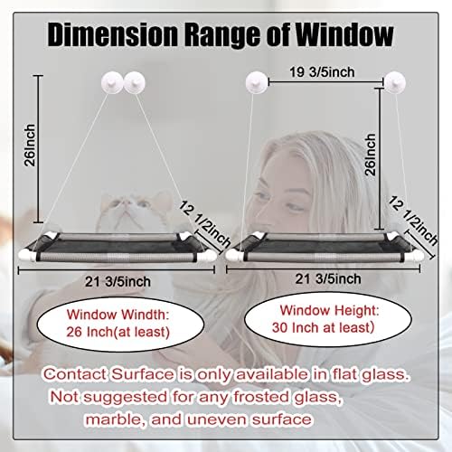 Cat Window Perch, Cat Hammock w/Fleece Blanket Upgraded Screw Suction Cups - Image 3