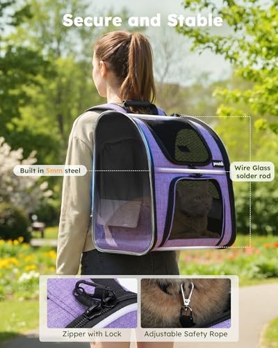pecute Cat Backpack Expandable, Cat Carrier - Image 5