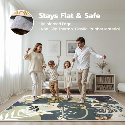 Joiedomi Area Rugs for Living Room Washable 4X6 Rug for Bedroom Non-Slip Soft - Image 6