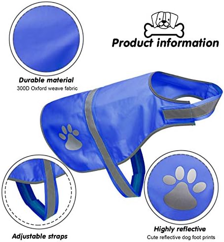 Geyoga 2 Pcs Reflective Dog Vest Adjustable Safety Vest - Image 4