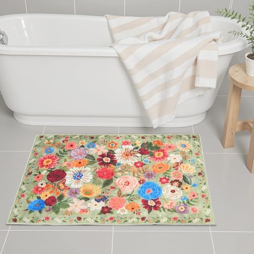 Bath Mat 17x24 Non Slip, Washable Low Pile Area Rug - Image 2