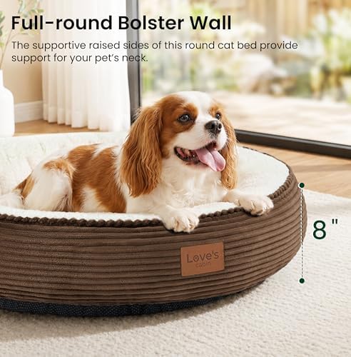 Love's cabin Round Donut Cat and Dog Cushion Bed, 30in Pet Bed - Image 6