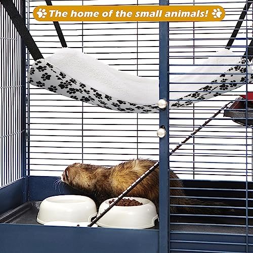 Jetec 2 Pack Cat Hammock for Cage, Zebra and Cat Paw Print - Image 6