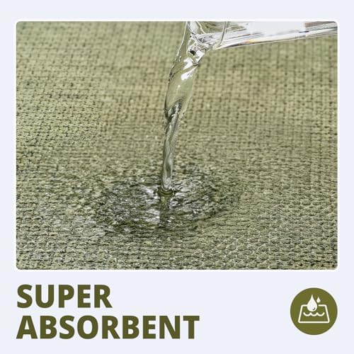 Bathroom Rugs Sets 2 Piece, Thin Bath Mat Absorbent Quick Dry, Machine Washable - Image 3