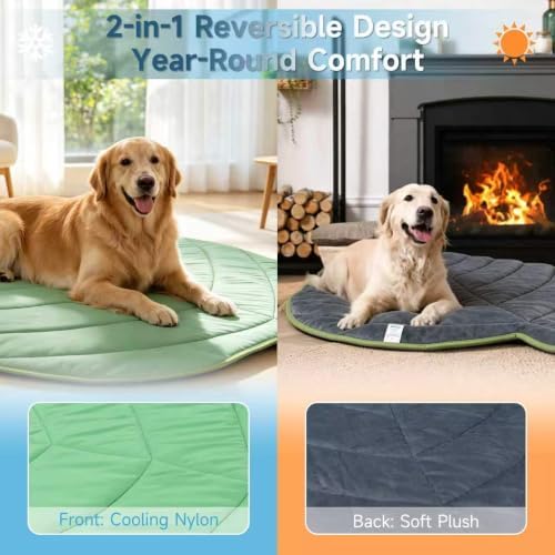 Paw Legend Dog Cooling Mat 35.4" x 43.3", Reversible Pet Cooling Pad Blanket - Image 3