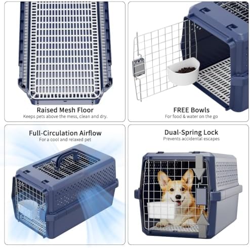 RIZZRAI Dog Carrier for Cats & Small Dogs: Airline-Friendly Travel Crate - Image 6